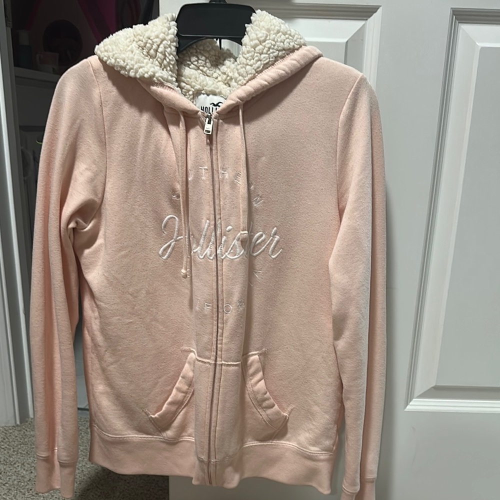 Hollister Light Pink Fleece Hoodie